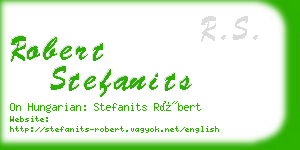 robert stefanits business card